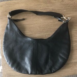Black leather HOBO bag